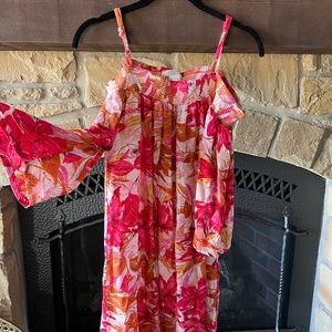 Floral Cold-Shoulder Dress